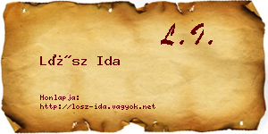 Lősz Ida névjegykártya